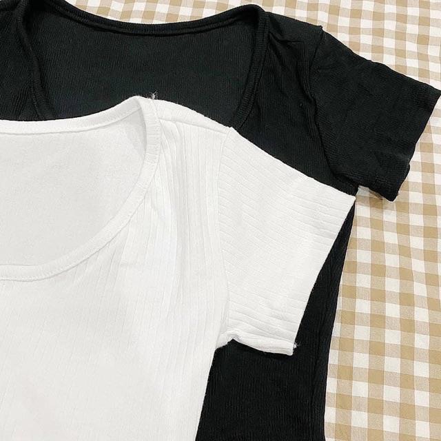 ÁO CROPTOP NÚT BẤM TAY NGẮN GÂN XỊN