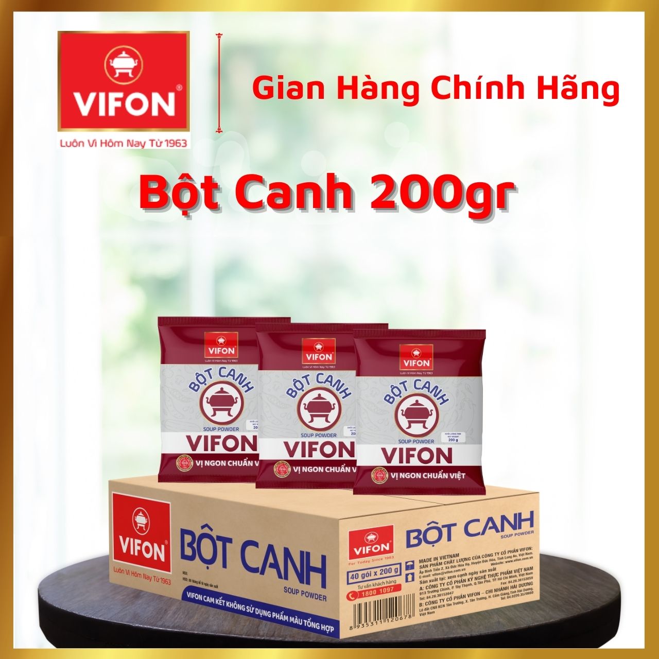 Thùng 40 gói Bột Canh VIFON 200g/gói