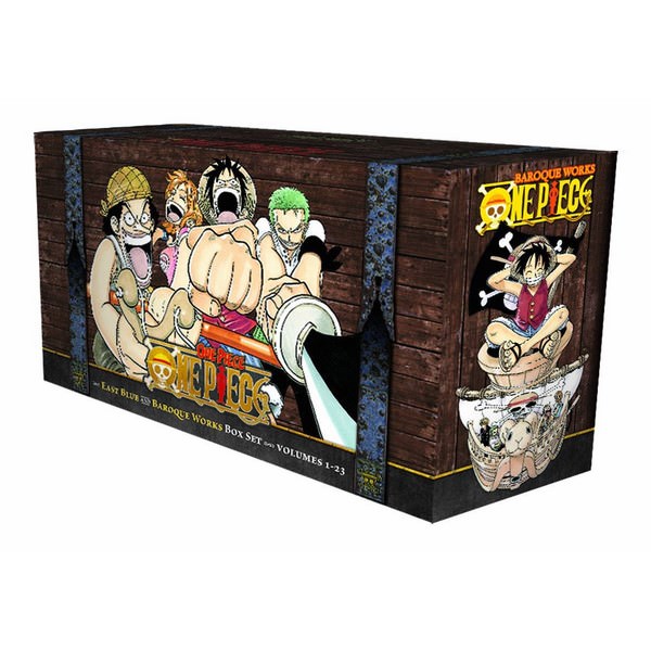 One Piece Box Set 1: East Blue And Baroque Works, Volumes 1-23 With Premium - Tiếng Anh