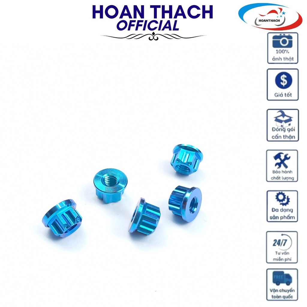 Ốc Tán 6Ly Gr5 Titan Màu Xanh Lục Bảo dùng cho nhiều dòng xe SP010423 (giá 1con)