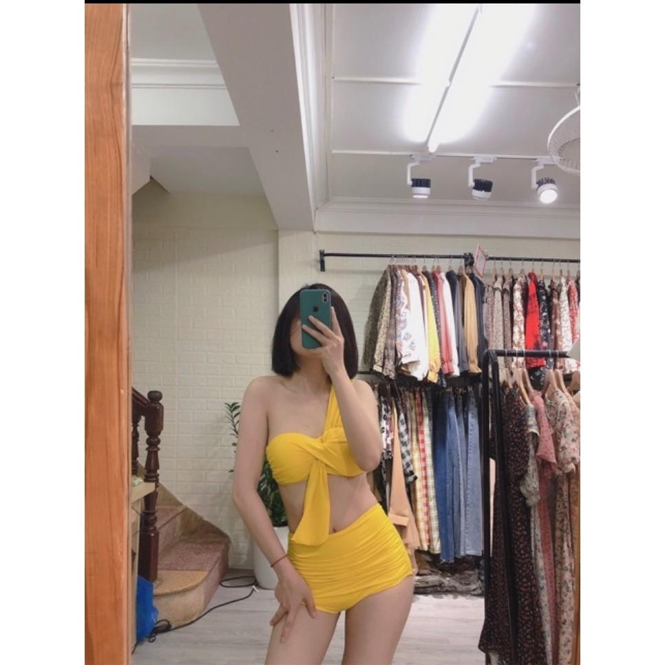 Bikini xoắn ngực choàng vai quần nhún VATIXA BKN21