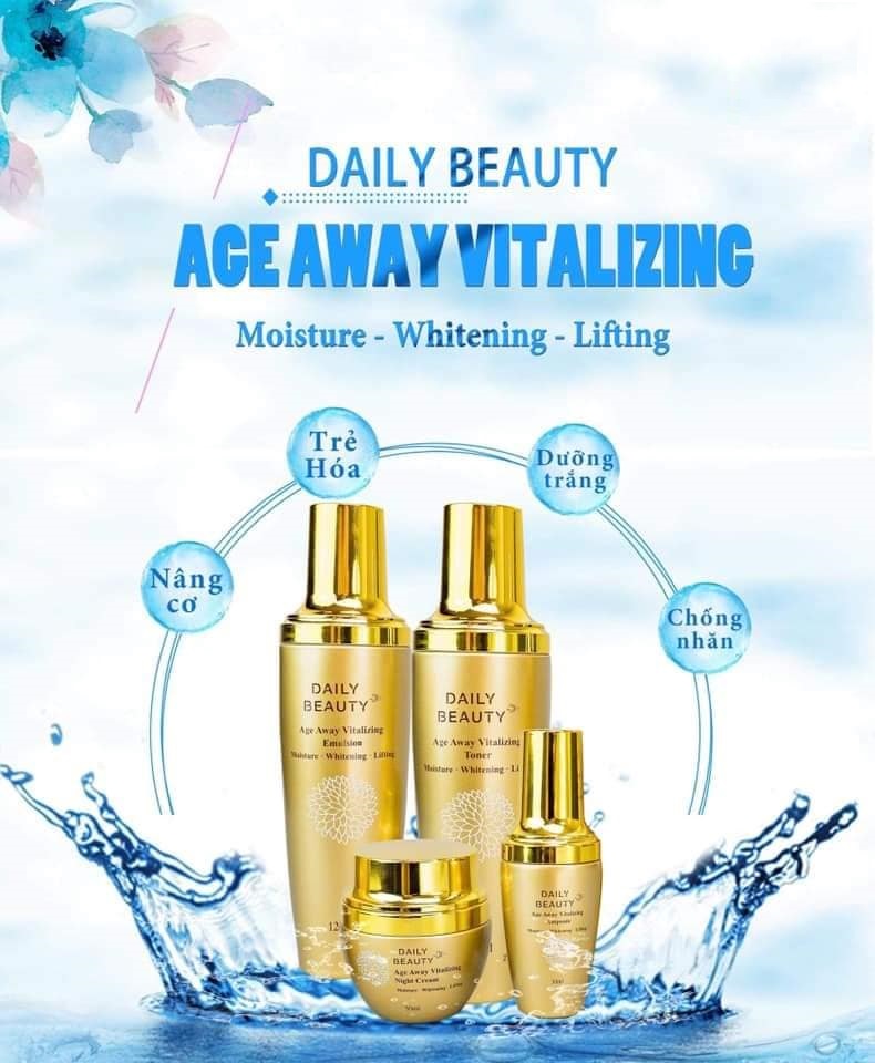 Bộ sản phẩm dưỡng da Daily Beauty Age Away Vitalizing Đánh Thức Thanh Xuân của R&amp;B Việt Nam độc quyền phân phối sản phẩm chính hãng Hàn Quốc