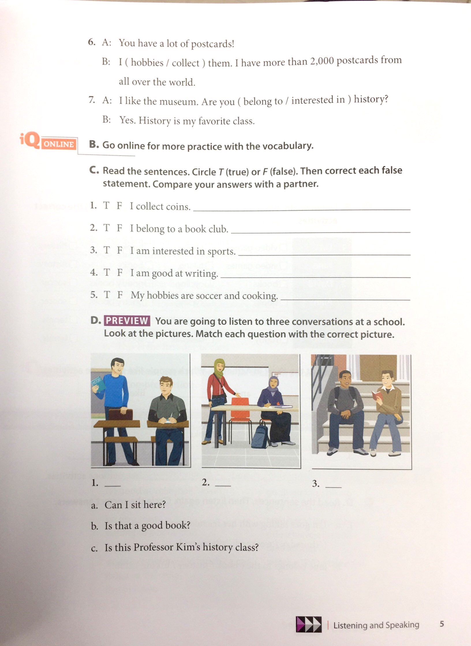 Q 2E Intro Listening and Speaking Students Book Pack