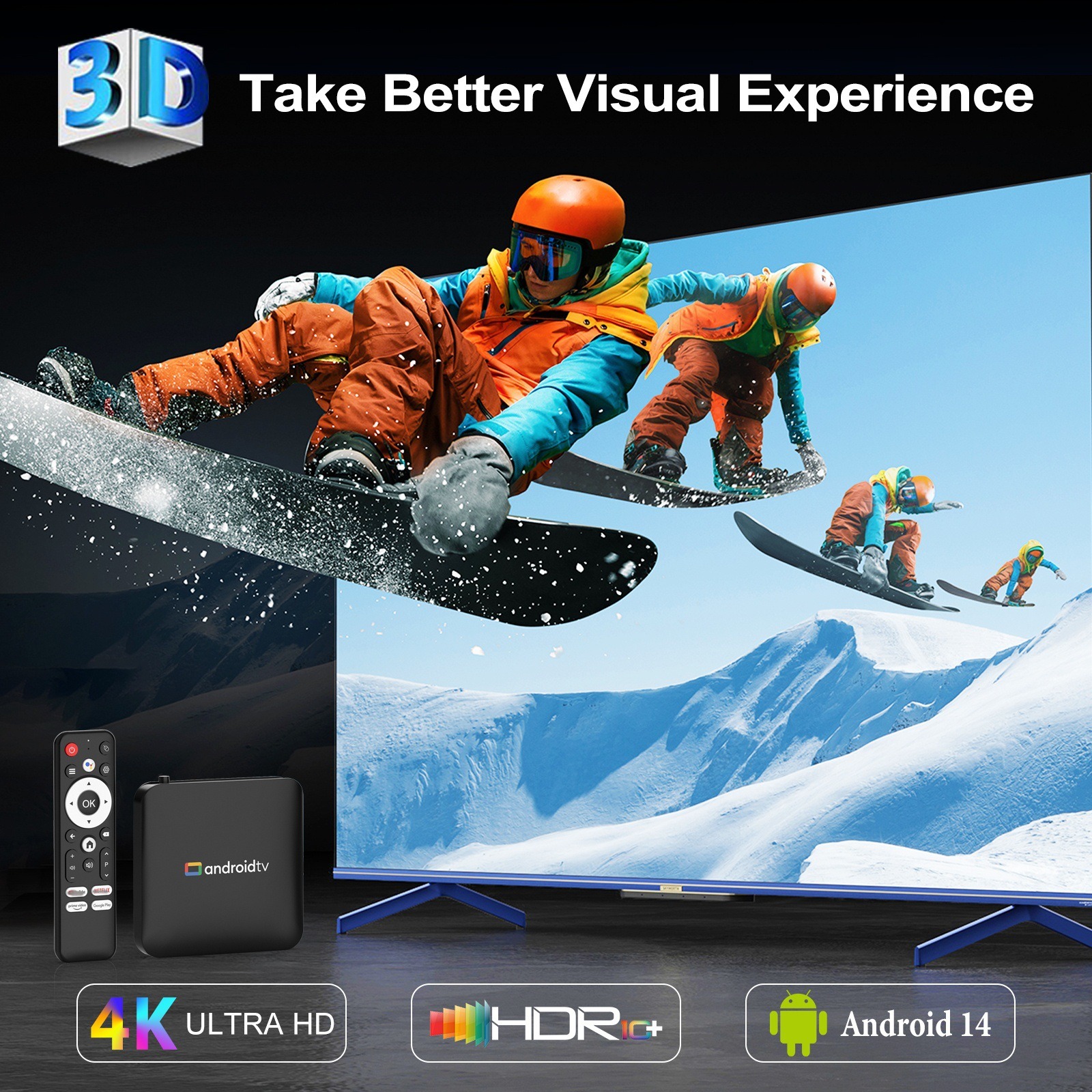 Android tv điều khiển giọng nói tiếng việt hỗ trợ bluetooth Wifi 2 băng tần kép cài sẵn youtube chặn quảng cáo, truyền hình cáp và xem phim HD miễn phí vĩnh viễn - Hàng nhập khẩu