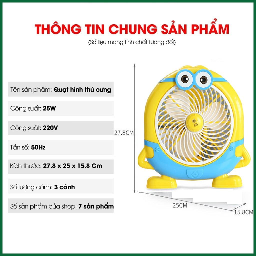 Quạt Hình Thú Mini Dễ Thương Và Vô Cùng Tiện Ích Cắm Nguồn Điện Trực Tiếp 220V Để Trên Bàn Học Bàn Làm Việc