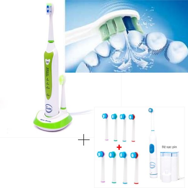 Bộ Bàn Chải New Smile Sonic MAF8101-XL Tặng 1 Bộ Bàn Chải New Smile TR5122