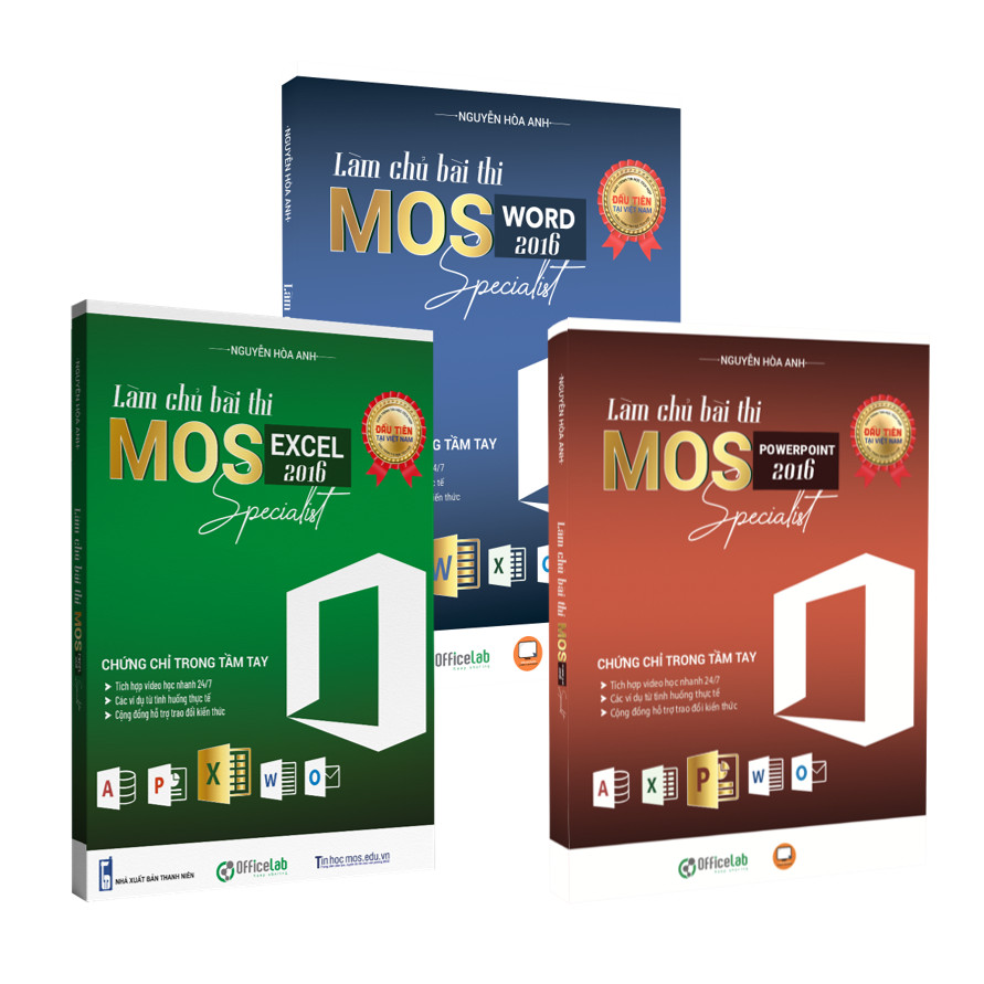 Combo Khóa ôn thi chứng chỉ MOS 3 môn Word, Excel, PowerPoint