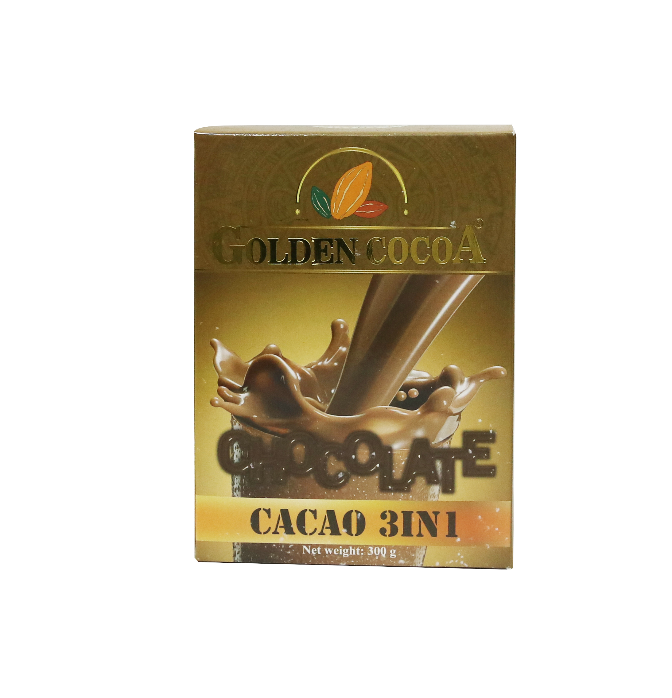 Cacao Hòa Tan 3in1 Hiệu Huca Food Golden Cocoa - Hộp 300Gr
