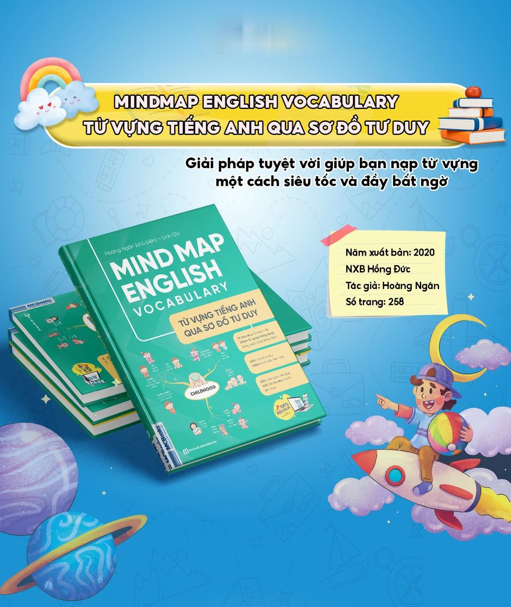 Sách - Mindmap English Vocabulary : Từ Vựng Tiếng Anh Qua Sơ Đồ Tư Duy