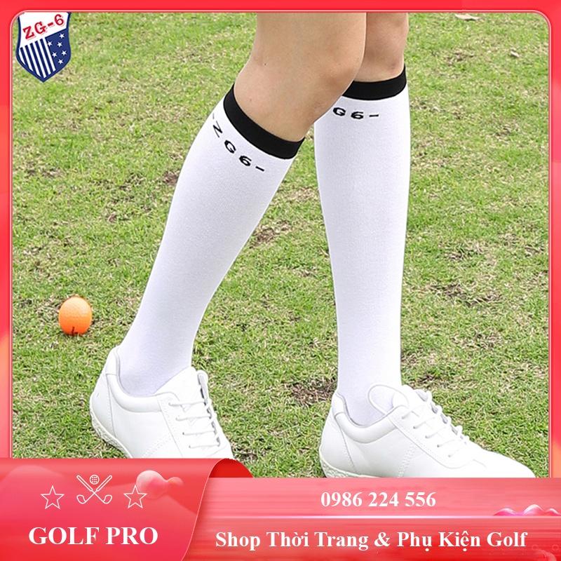 Tất chơi golf nữ thể thao thiết kết thoáng khí êm chân khử mùi ZG - 6 cao cấp TG019