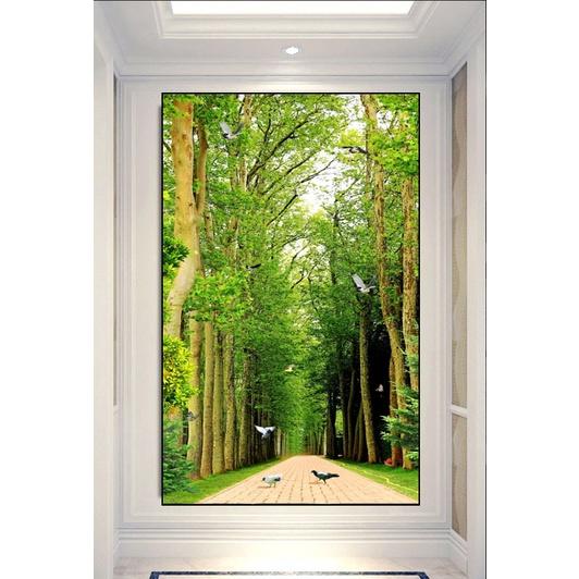 TRANH PHONG THỦY ĐỨNG TRÁNG GƯƠNG MICA  HIỆN ĐẠI SANG TRỌNG CAO CẤP 40*60/ 60*90