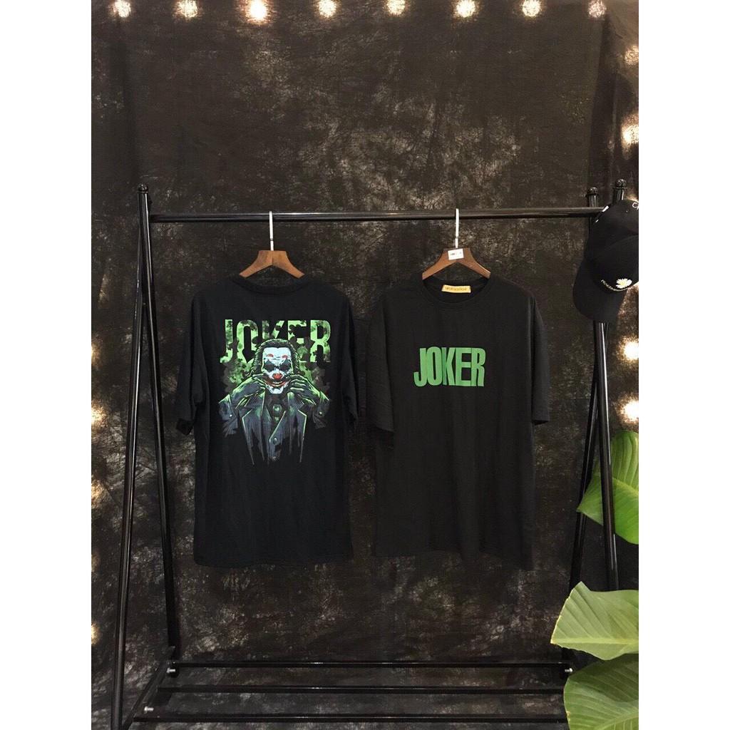 Áo Thun UNISEX Nam Nữ JOKER XANH Tay Lửng From Rộng Giá Rẻ