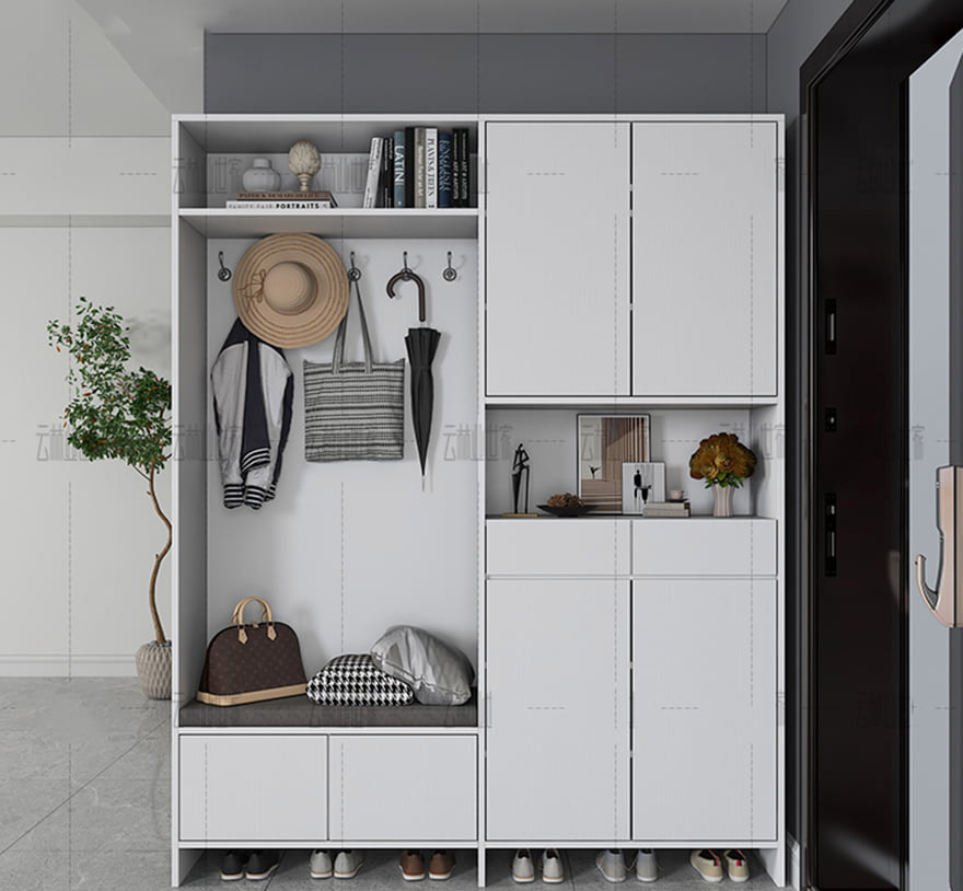 Tủ đựng giày hiện đại bằng gỗ MDF lõi xanh