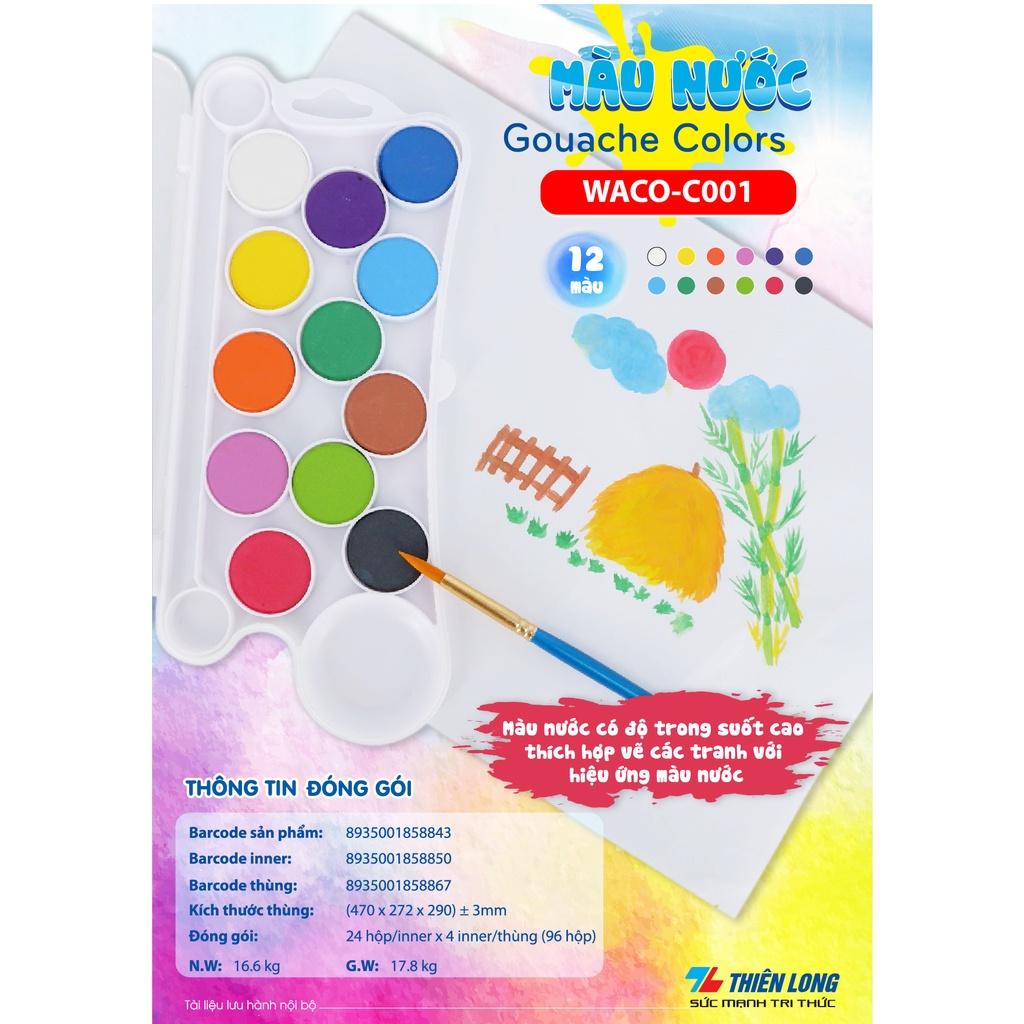 Bộ 12 Màu nước dạng nén Thiên Long Colokit WACO-C001