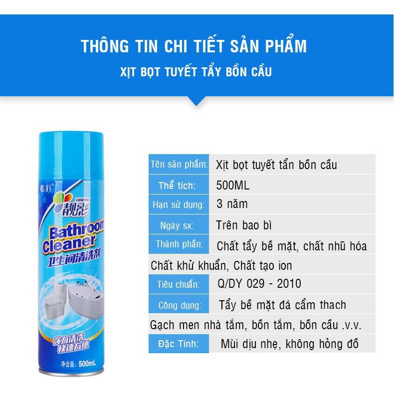 Chai Xịt bọt tuyết tẩy rửa đa năng bình xịt vệ sinh Nhà Tắm Bathroom Cleaner 500ML Siêu Sạch