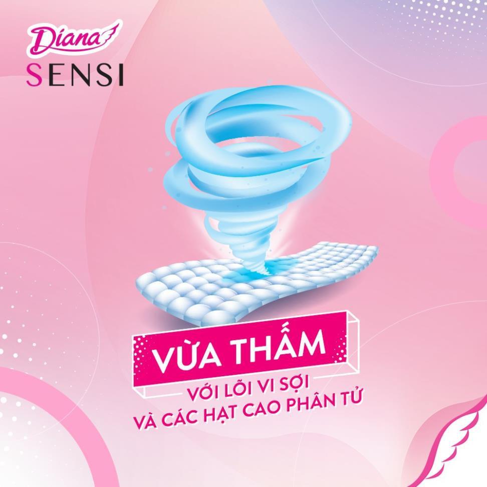 Combo 6 gói Băng vệ sinh Diana Sensi Siêu mỏng cánh 8 miếng/gói X6