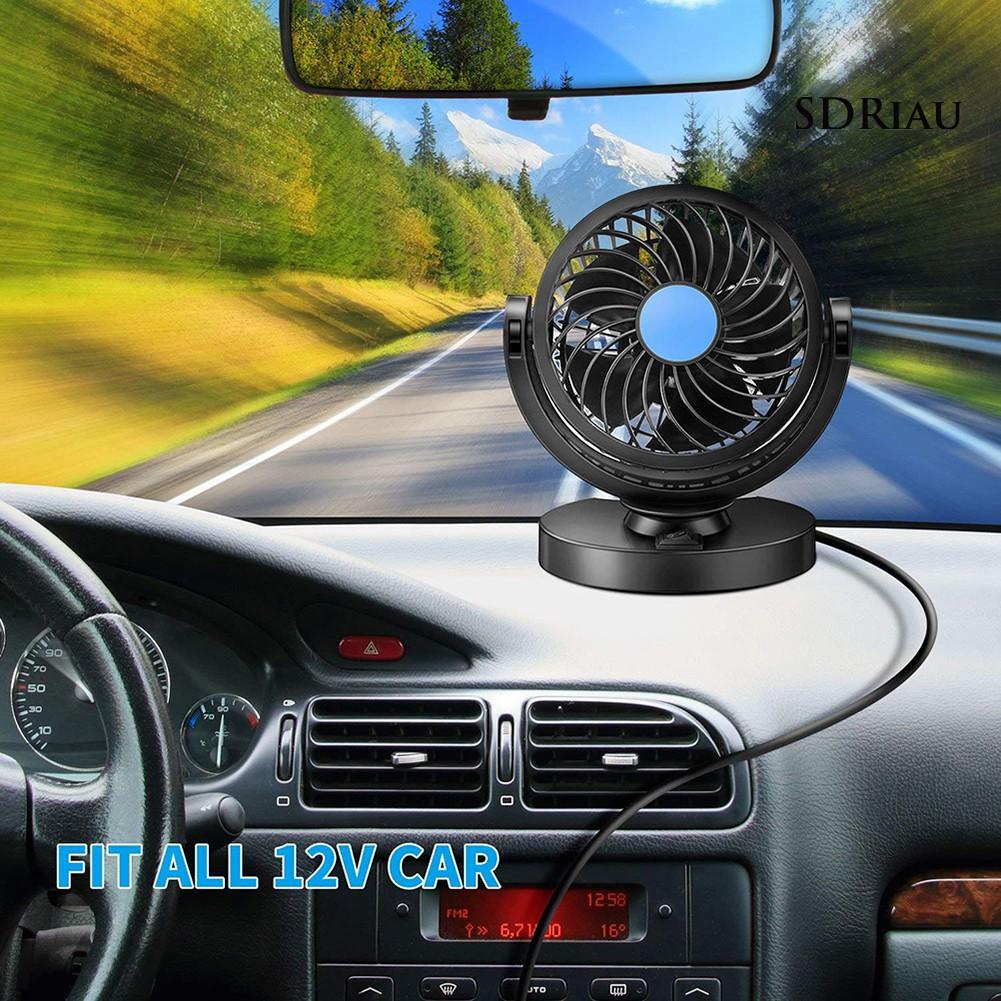 Quạt Làm Mát Gắn Bảng Điều Khiển Xe Hơi 12v 24v 360 Độ