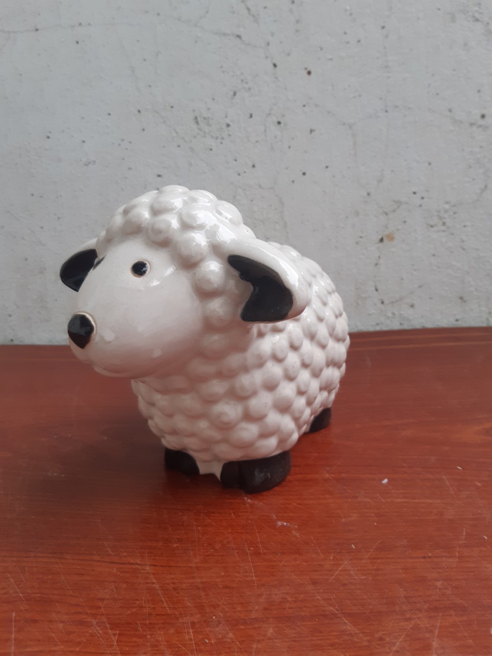 Tượng gốm cừu trắng nhỏ D20cm