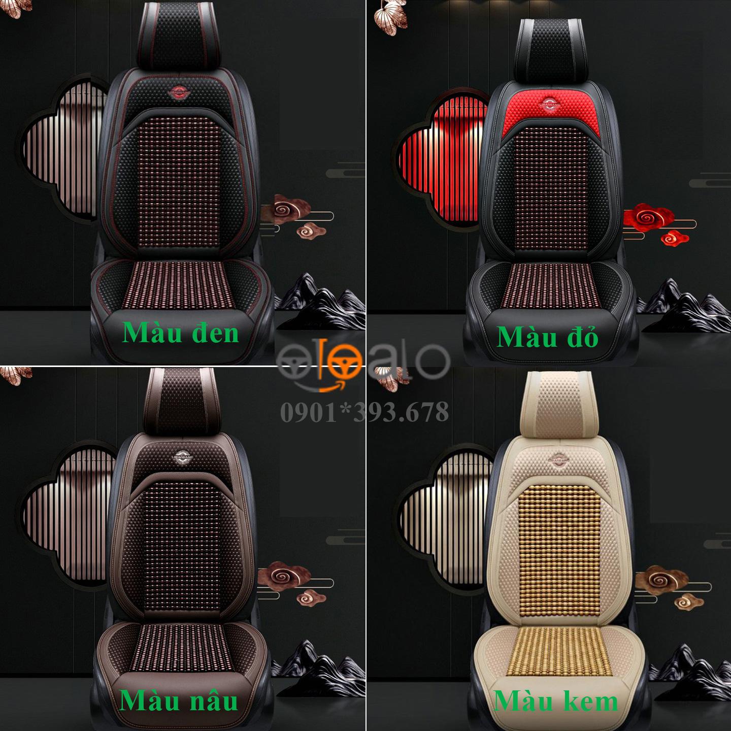Áo trùm lót bọc ghế xe ô tô Kia Rondo da PU hạt gỗ tự nhiên CAO CẤP