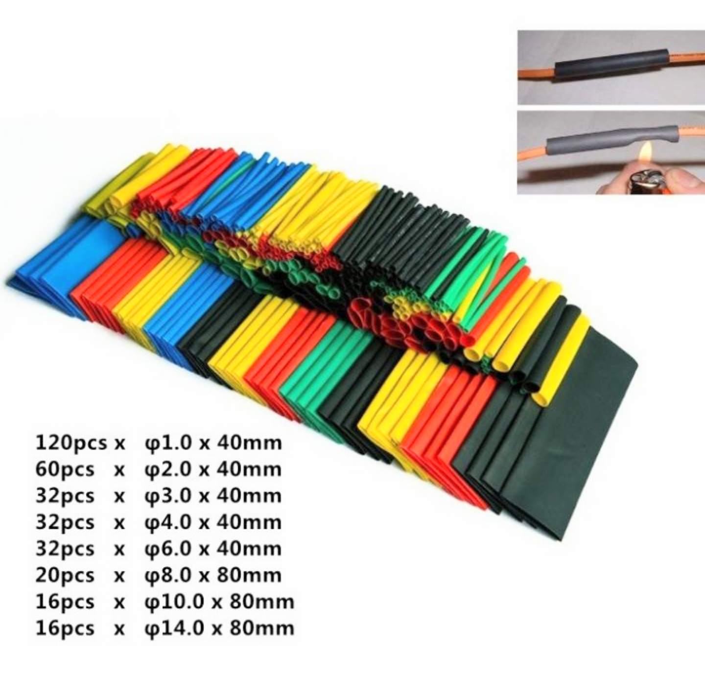 BỘ 328 ỐNG GEN CO NHIỆT CÁCH ĐIỆN ĐỦ LOẠI HÀNG CHẤT LƯỢNG
