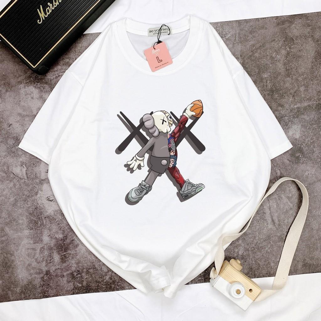 Áo thun tay ngắn Be Yourself unisex size M L XL - Gấu bóng rổ