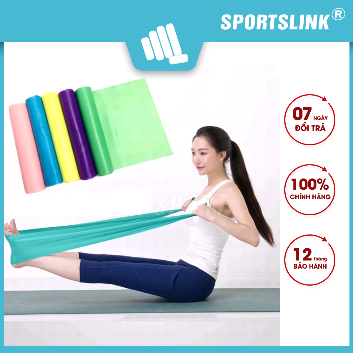 Dây thun tập yoga LK221 (Nhiều màu) chất liệu chắc chắn Sportslink