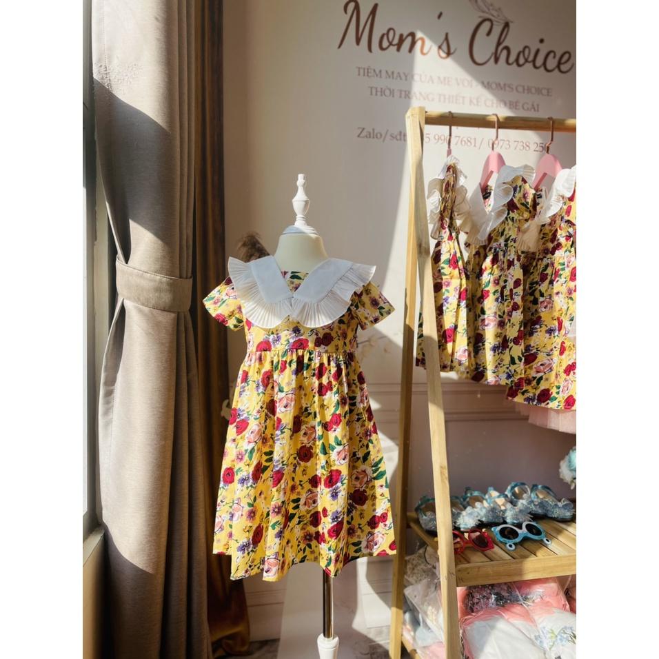 Váy bé gái, đầm bé gái hoa nhí họa tiết hoa hồng cực kỳ sang chảnh cho bé gái Mom's Choice
