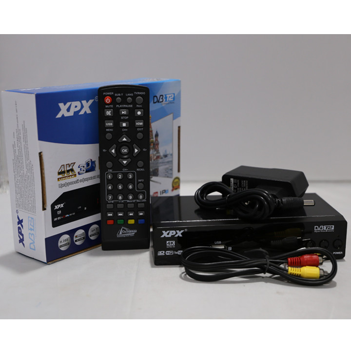 Đầu thu kỹ thuật số Dvb t2- XPX- dau thu Truyền Hình Mặt Đất Dvb t2- Full HD 1080p thu được hơn 80 kênh phổ thông- Hàng chính hãng