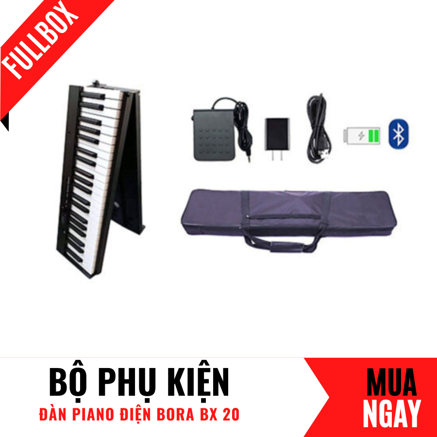 Đàn Piano Điện Bora BX 20 Gấp Gọn - 88 Phím Nặng Cảm Lực - Kết Nối Bluetooth + Chân Đàn