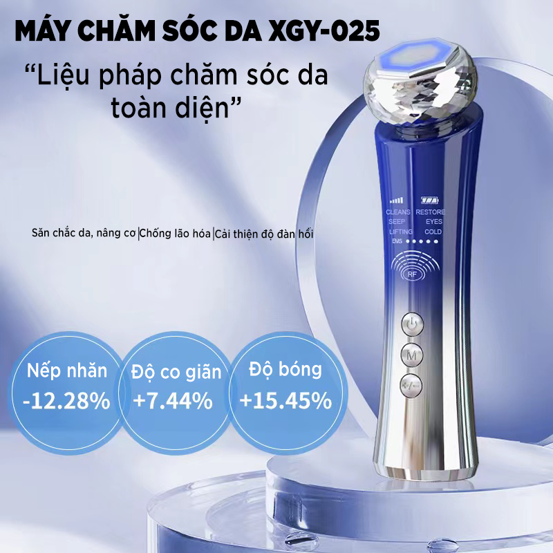 Máy Di Tinh Chất XGY-025, Máy Massage Mặt Điện Di Đẩy Tinh Chất Nóng Lạnh, Công Nghệ RF Thế Hệ Mới 2022