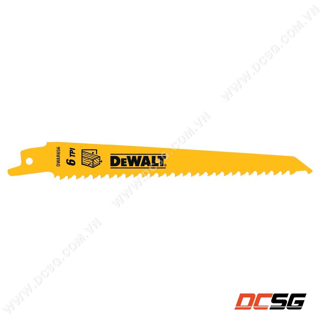 Lưỡi cưa kiếm cắt gỗ có đinh 6&quot;-152.4mm 6TPI DEWALT DW4802 | DCSG