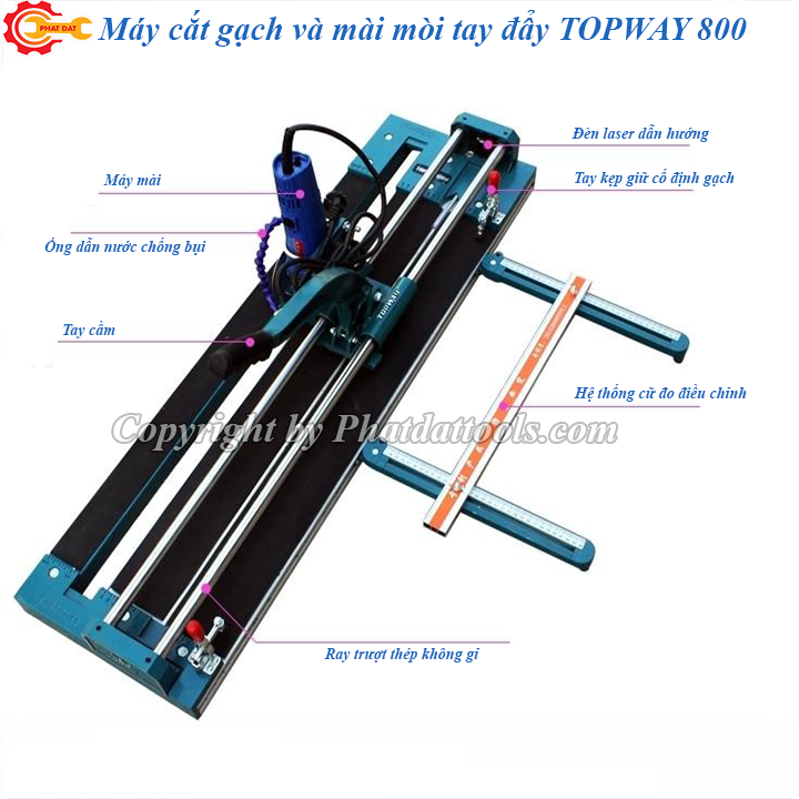 Máy Cắt Gạch Tay Đẩy Topway 800mm