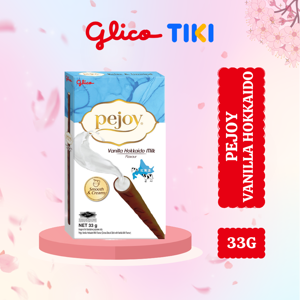 Bánh que GLICO Pejoy nhân kem Vanilla Hokkaido 33g