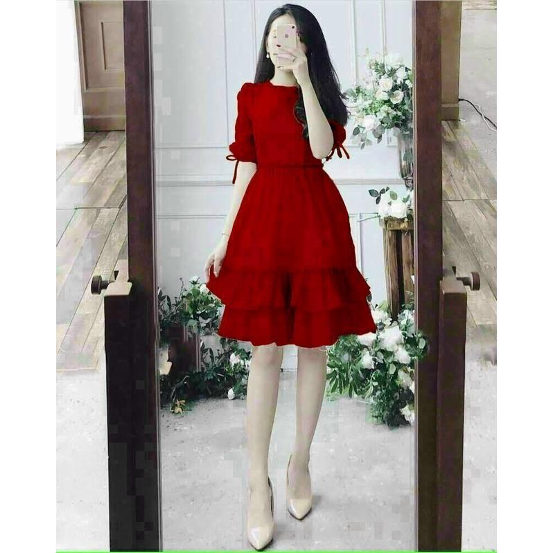 Đầm Voan Cao Cấp,Xếp Ly Cổ 3 Tầng Thời Trang Váy Nữ ,Màu Sắc Nhã Nhặn Thật Sự Phù Hợp Để Tới Công Sở, Đi Làm