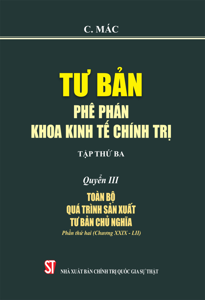 (Bộ 4 Cuốn) Tư Bản Phê Phán Khoa Kinh Tế Chính Trị - C. Mác - (bìa cứng)