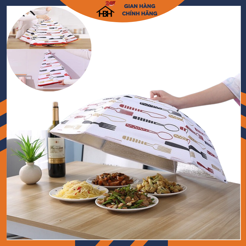 Lồng bàn gấp gọn giữ nhiệt tiện lợi