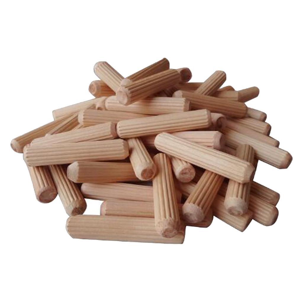 200Pcs Wooden Dowel Rods Craft Dowels for DIY Woodworking Projects