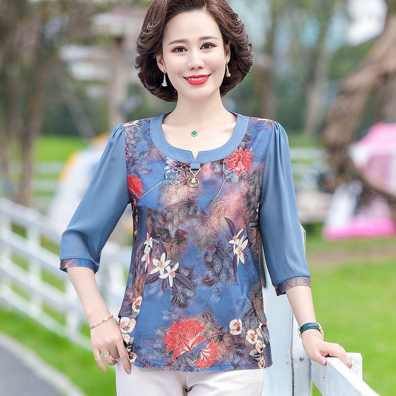 Áo kiểu nữ trung niên cho bà cho mẹ, áo sơ mi công sở sang trọng