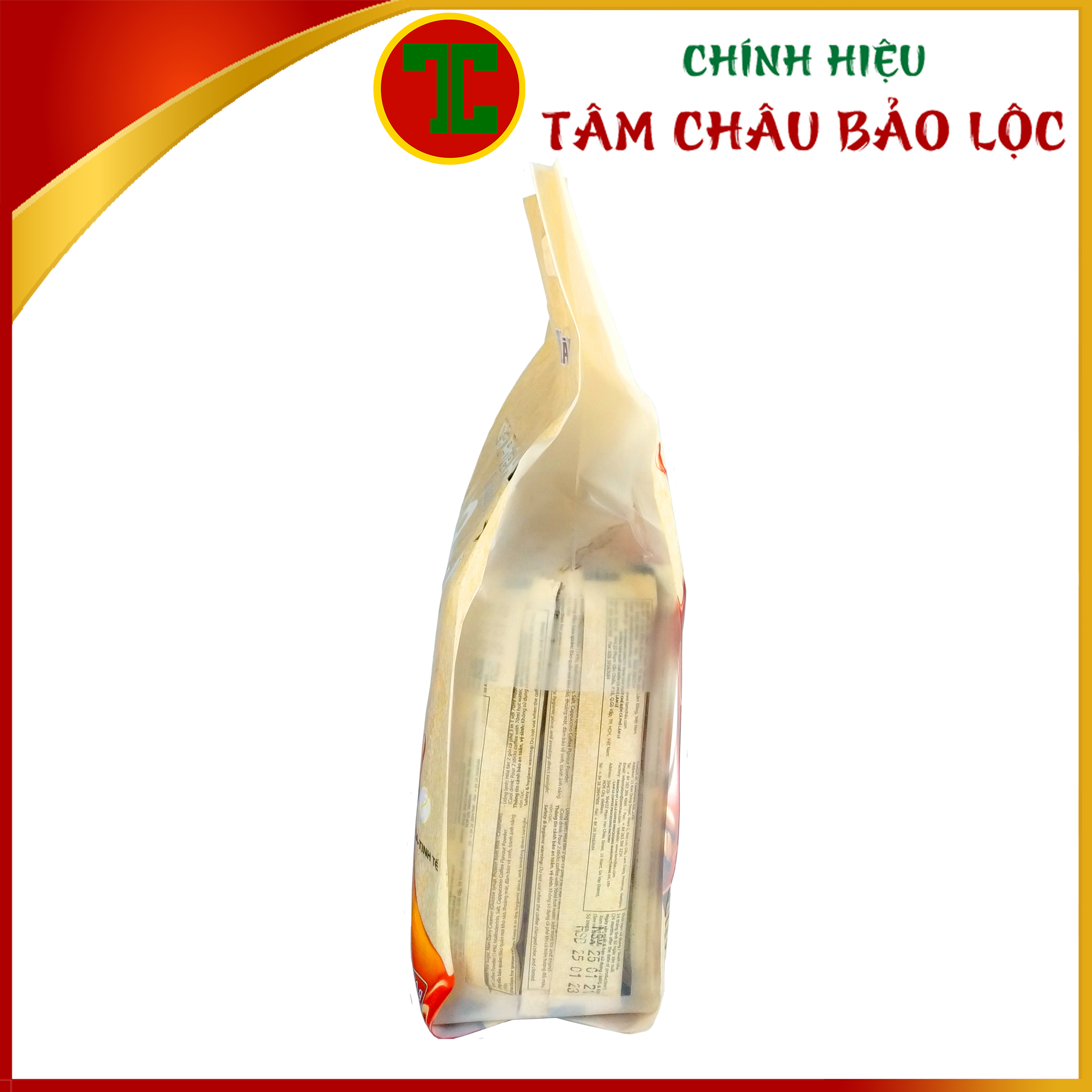 Cà Phê Hòa Tan 3 in 1 Túi Tiết Kiệm 850G (50 Gói x 17G/Gói) - Chính hiệu TÂM CHÂU BẢO LỘC