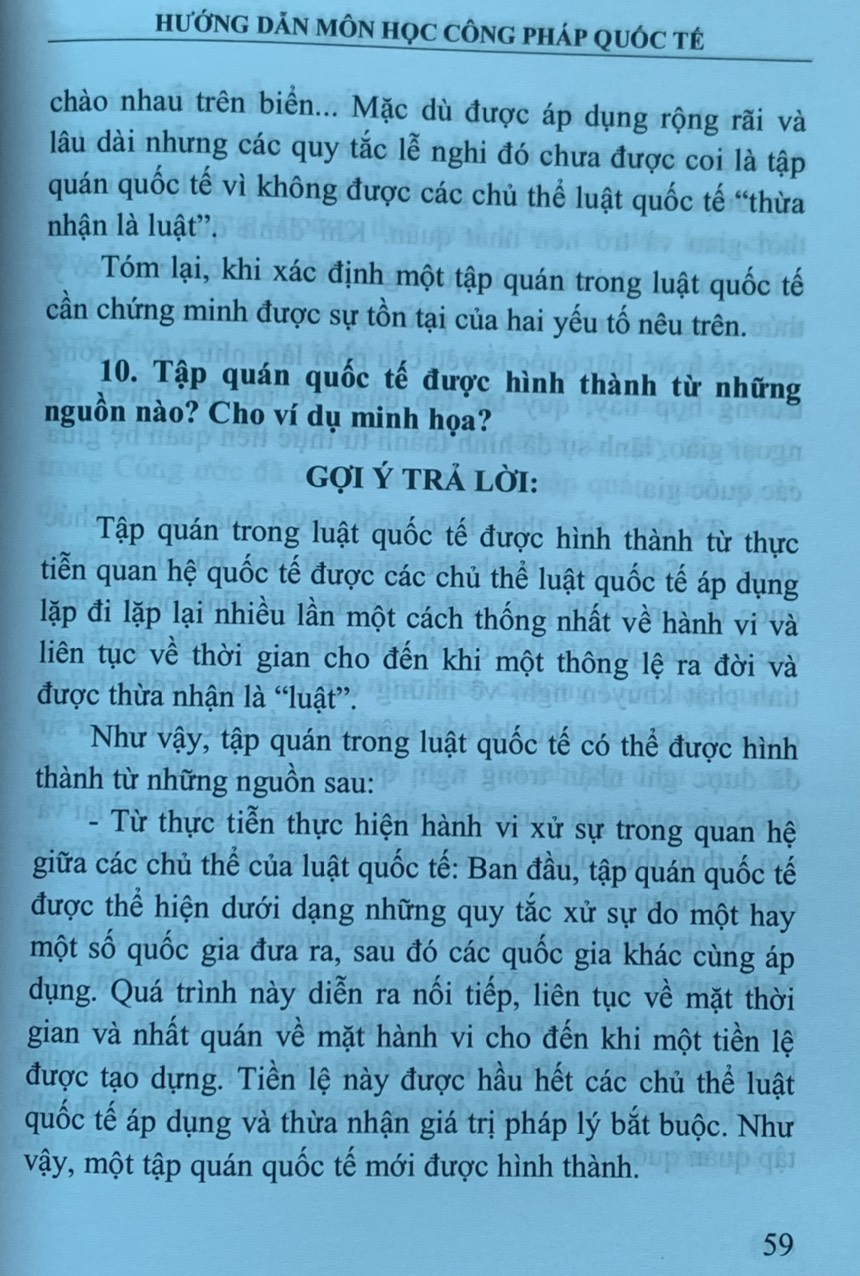 Hướng dẫn môn học công pháp quốc tế