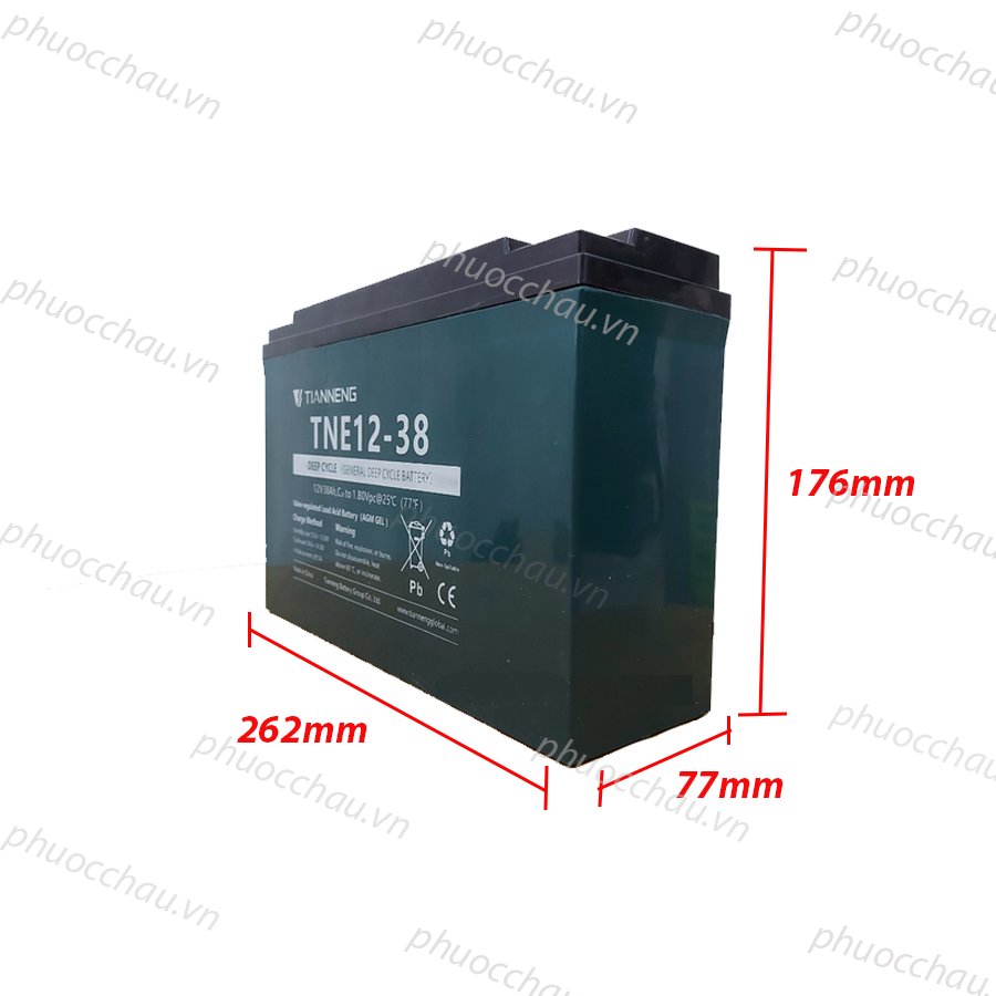 Ắc Quy Thiên Năng Tianneng TNE12-38 , ắc quy dùng cho Xe điện, UPS, Năng lượng mặt trời