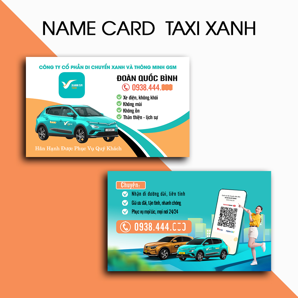 In Name Card - Danh Thiếp TAXI XANH SM | In Theo Yêu Cầu - MS: 111606