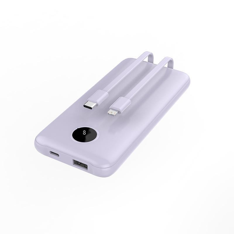 Kho báu sạc nhanh PD kiểu mới nhất 10000mAh màn hình kỹ thuật số di động nhỏ dung lượng lớn đi kèm với kho báu sạc dòng