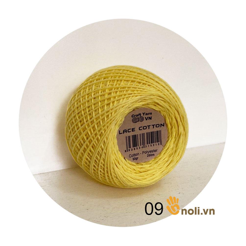 Freeship đơn từ 0đ Sợi Lace Cotton nguyên hộp 6 cuộn 1 màu Mã 01 đến 55 - Hộp mã 09
