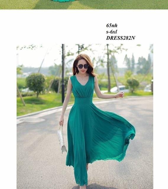 đầm maxi bồng bềnh cao cấp y hình mx098