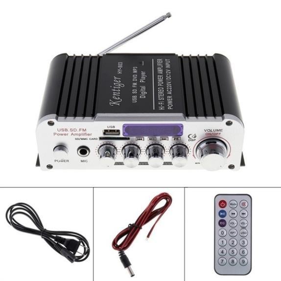 Amply bluetooth, Ampli mini Karaoke Kentiger HY 803 12V-220V bluetooth-âm thanh cực đỉnh Bảo hành 1 đổi 1 toàn quốc z