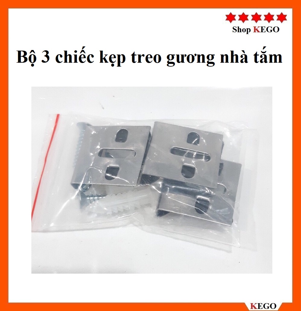3 chiếc Kẹp gương treo nhà tắm