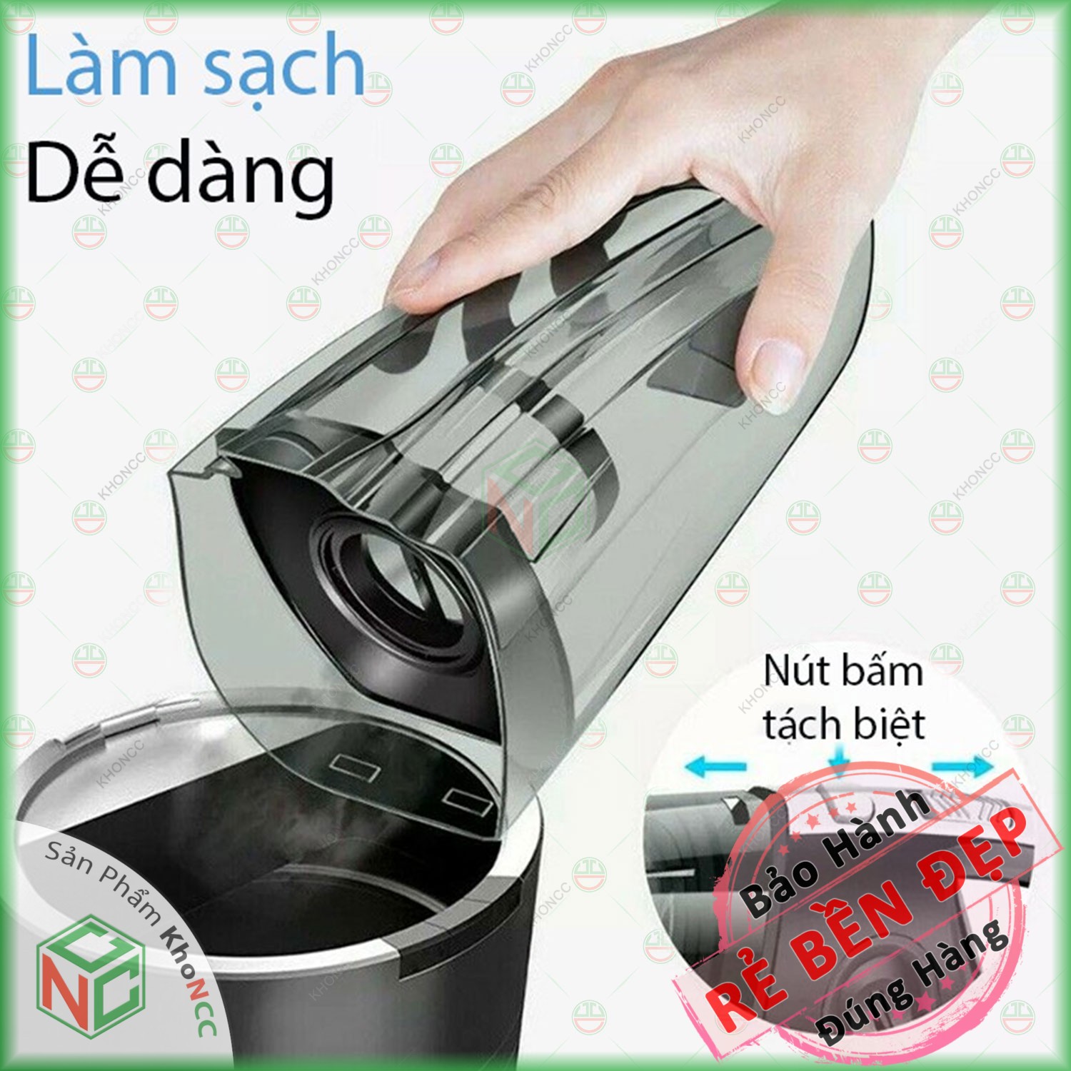 (Pin Sạc) Máy Hút Bụi Mini Cầm Tay Không Dây KhoNCC Hàng Chính Hãng - Hút Mọi Ngóc Ngách Vệ Sinh Sạch Sẽ Oto Xe Hơi Của Bạn - KLM-MHBCTOBW