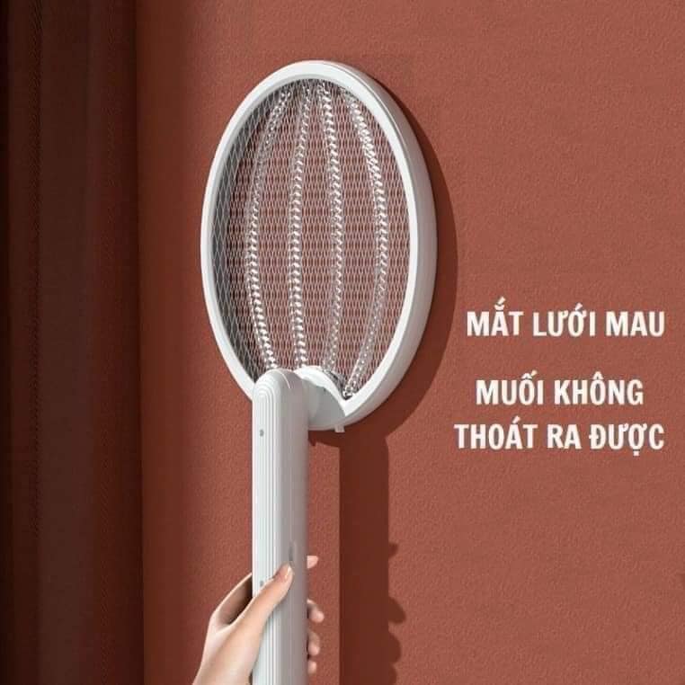Vợt Muỗi Thông Minh Gấp Gọn 2 Chế Độ, Thiết Kế Mới, Kiêm Đèn Bắt Muỗi Ban Đêm, 2 lớp bảo vệ an toàn, Có Cổng Sạc USB