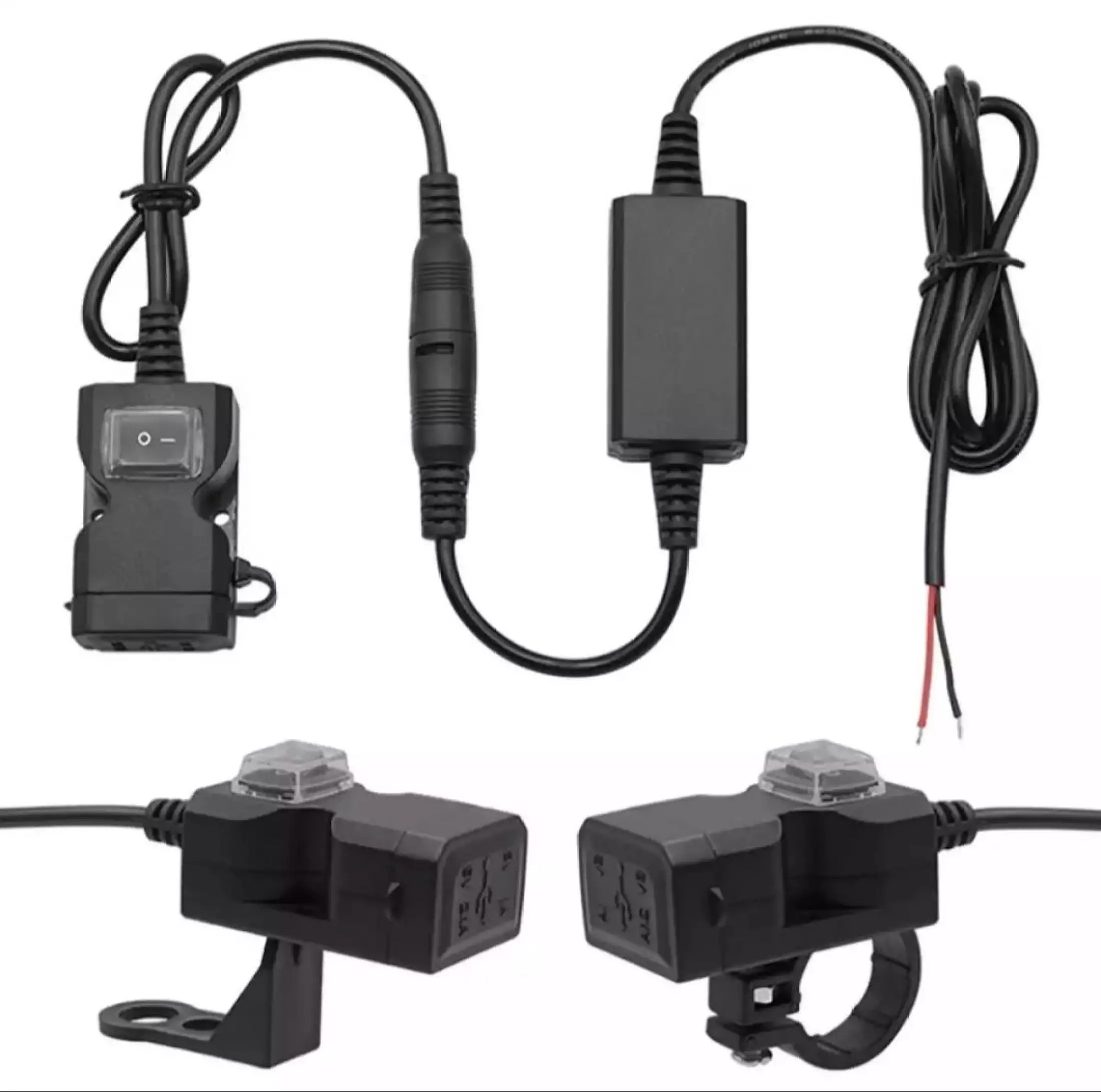 Sạc điện thoại lắp xe máy 2,1A 12V Green Networks Group